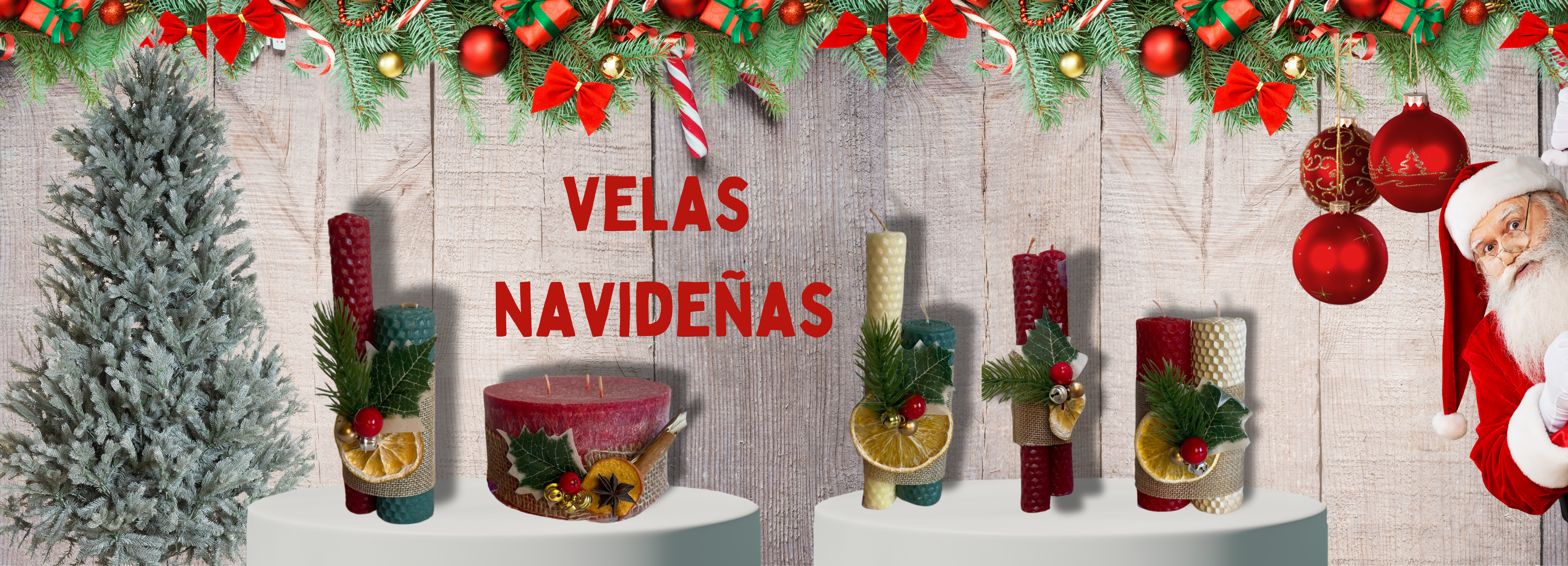 velas navideñass